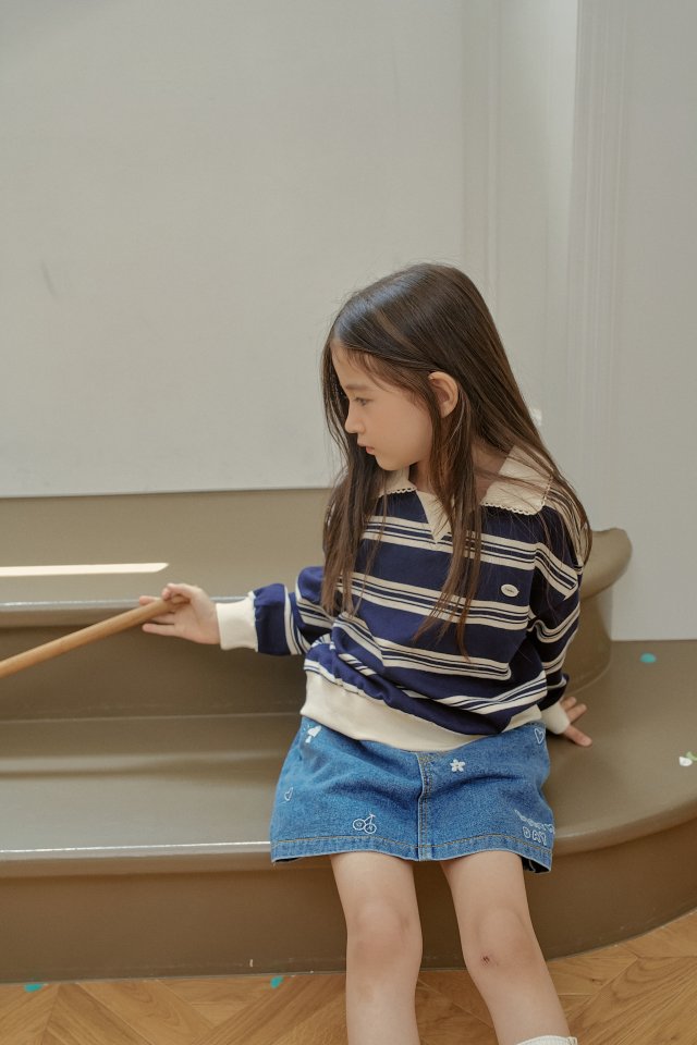 Momo Ann - Korean Children Fashion - #minifashionista - Kitsch Denim Skirt - 9