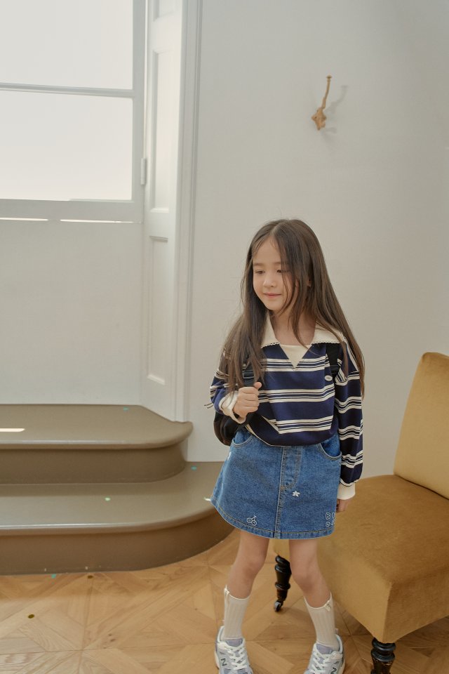 Momo Ann - Korean Children Fashion - #prettylittlegirls - Kitsch Denim Skirt - 10