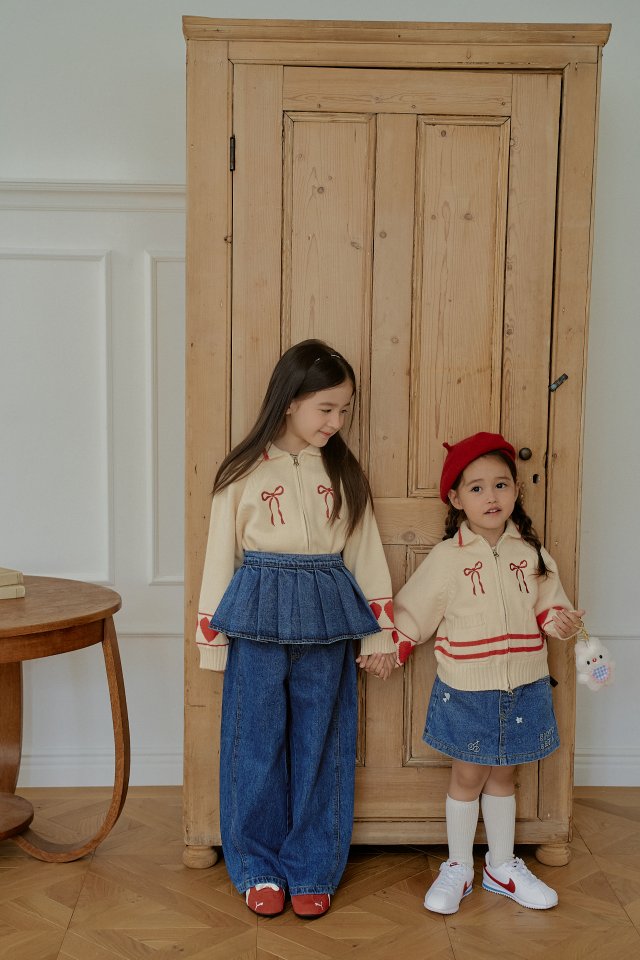 Momo Ann - Korean Children Fashion - #prettylittlegirls - Denim Pleated Wrap - 7