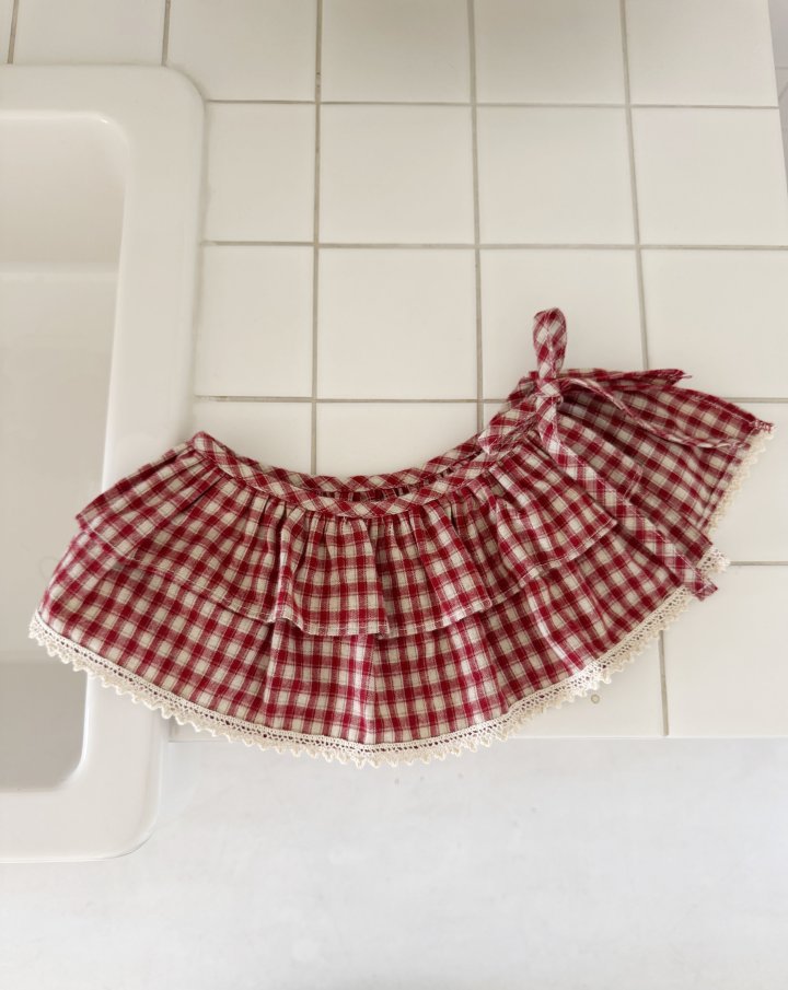 Momo Ann - Korean Children Fashion - #stylishchildhood - Check Apron - 11