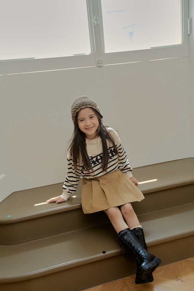 Momo Ann - Korean Children Fashion - #todddlerfashion - Cotton Belt Skirt - 5
