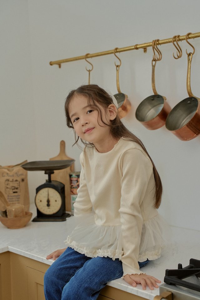 Momo Ann - Korean Children Fashion - #toddlerclothing - Ribbed Long Tee - 5