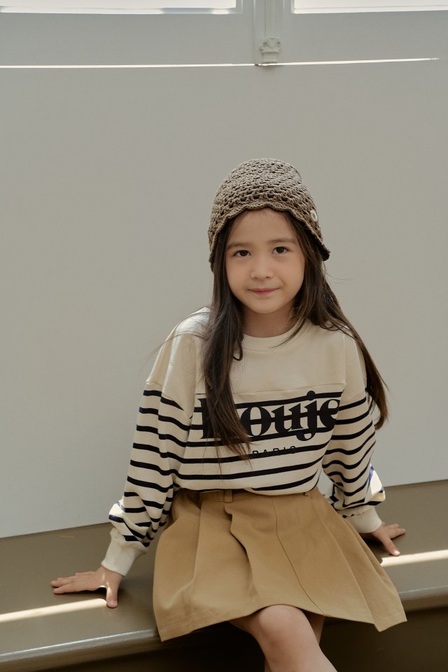 Momo Ann - Korean Children Fashion - #todddlerfashion - Lucy Stripe Sweatshirt - 4