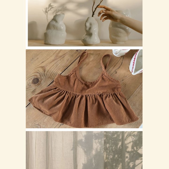 Mon Atelier - Korean Children Fashion - #Kfashion4kids - Corduroy Bustier
