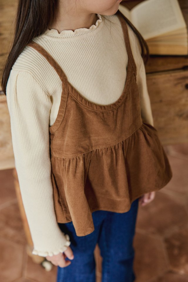 Mon Atelier - Korean Children Fashion - #childofig - Corduroy Bustier - 9