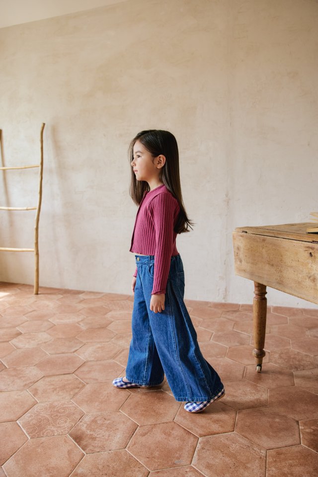 Mon Atelier - Korean Children Fashion - #childrensboutique - Wide Denim Pants - 5
