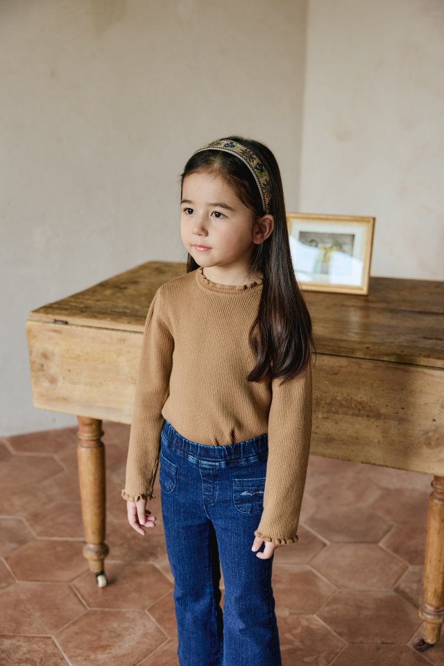 Mon Atelier - Korean Children Fashion - #designkidswear - Frill Knit Top - 12