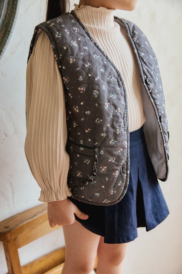 Mon Atelier - Korean Children Fashion - #discoveringself - Floral Vest - 9