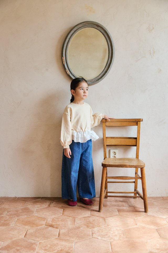 Mon Atelier - Korean Children Fashion - #fashionkids - Frill Sweatshirt - 11