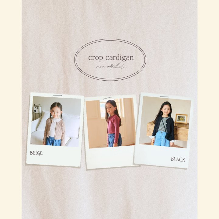 Mon Atelier - Korean Children Fashion - #kidsshorts - Crop Cardigan