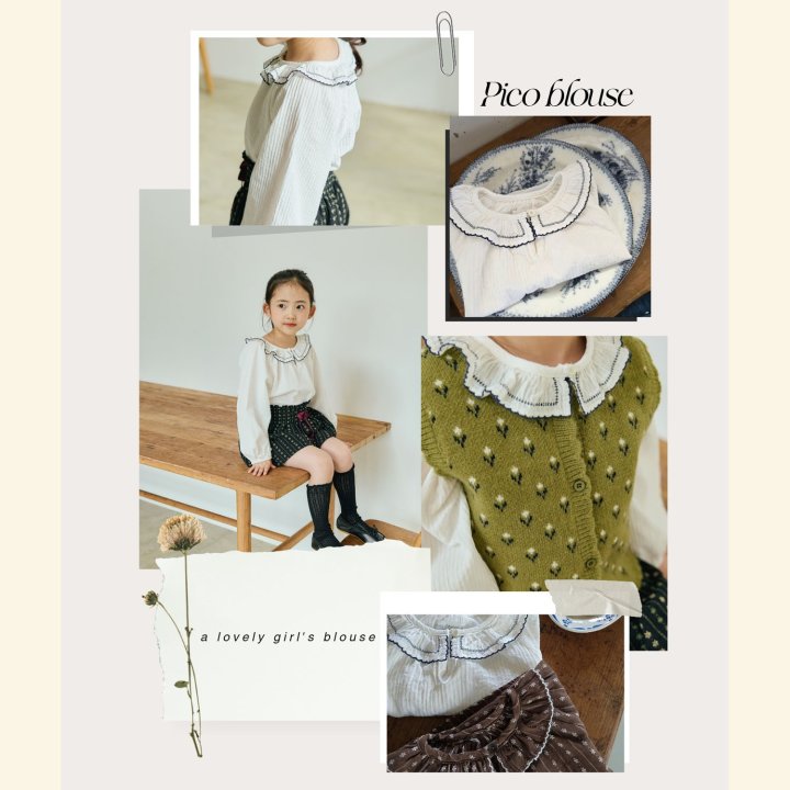 Mon Atelier - Korean Children Fashion - #littlefashionista - Pico Blouse