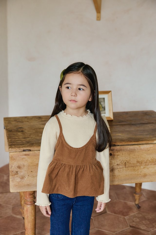 Mon Atelier - Korean Children Fashion - #stylishchildhood - Corduroy Bustier - 8