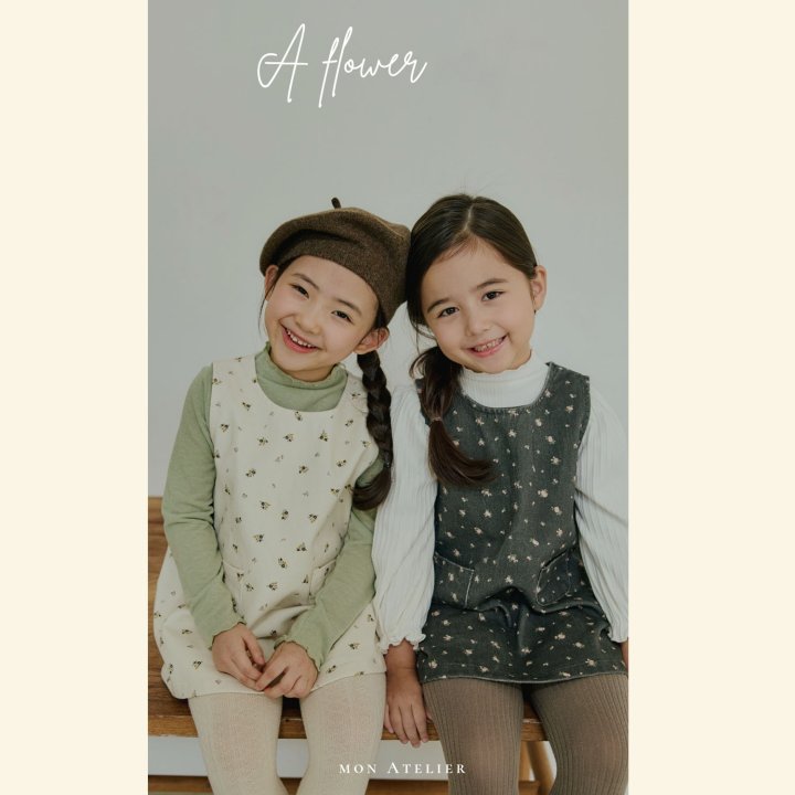 Mon Atelier - Korean Children Fashion - #toddlerclothing - A Flower One-piece