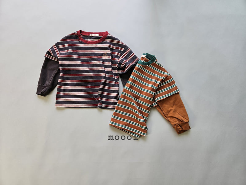 Mooi Store - Korean Children Fashion - #discoveringself - Stripe Layered Tee - 5