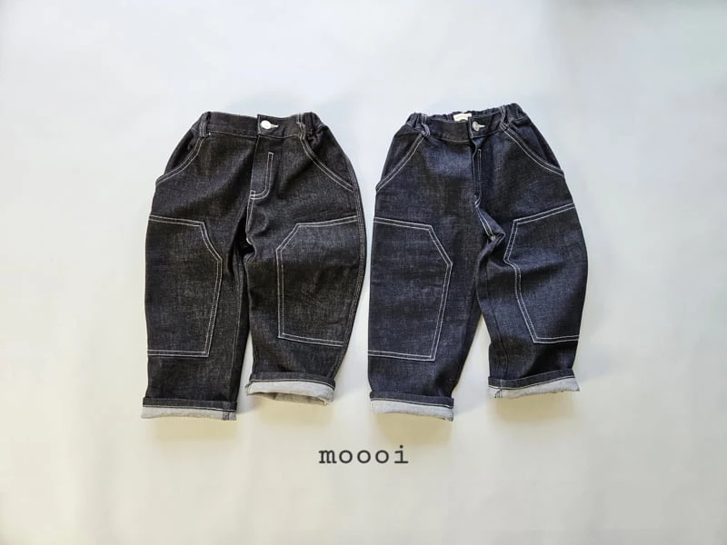 Mooi Store - Korean Children Fashion - #fashionkids - Double Knee Raw Denim Pants - 9
