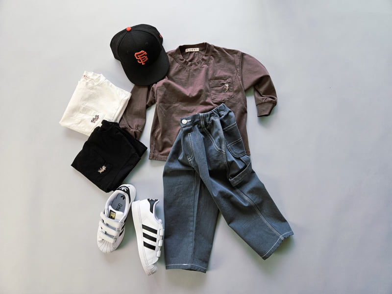 Mooi Store - Korean Children Fashion - #magicofchildhood - Bulldog Pocket Embroidery Tee - 4