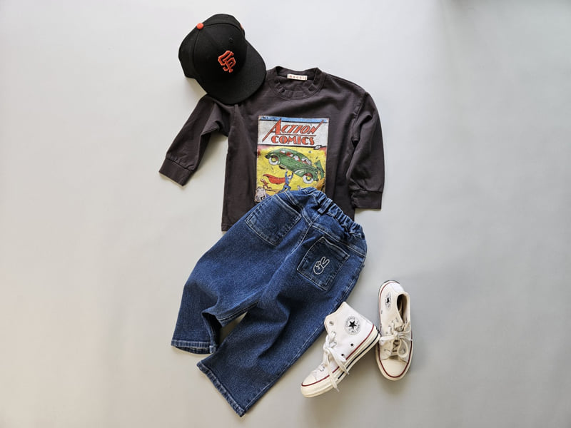 Mooi Store - Korean Children Fashion - #minifashionista - V-Stretch Denim Pants