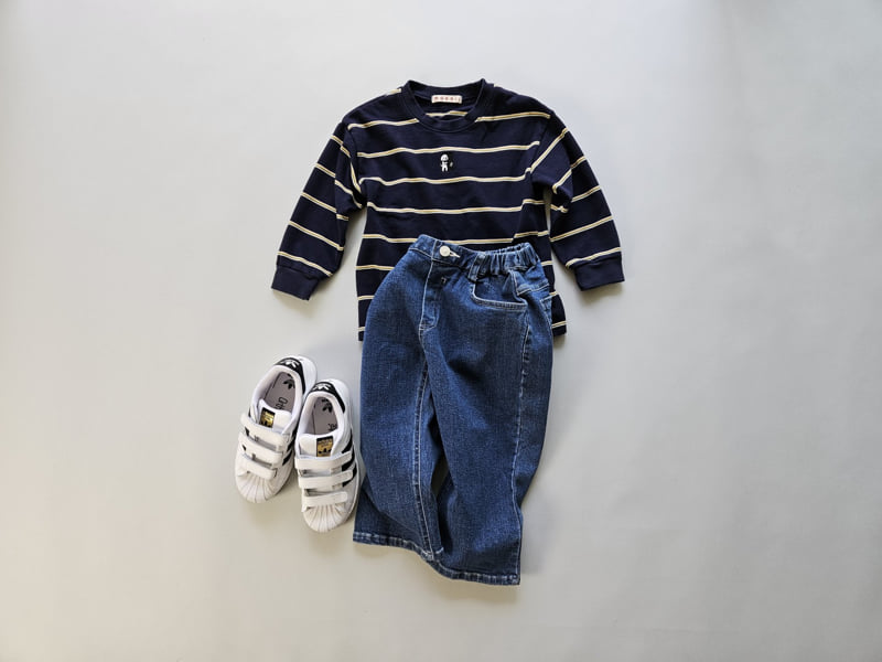 Mooi Store - Korean Children Fashion - #stylishchildhood - Dog Stripe R Tee - 2
