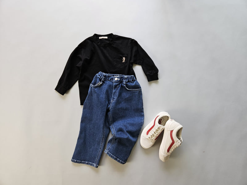 Mooi Store - Korean Children Fashion - #todddlerfashion - Bulldog Pocket Embroidery Tee - 6