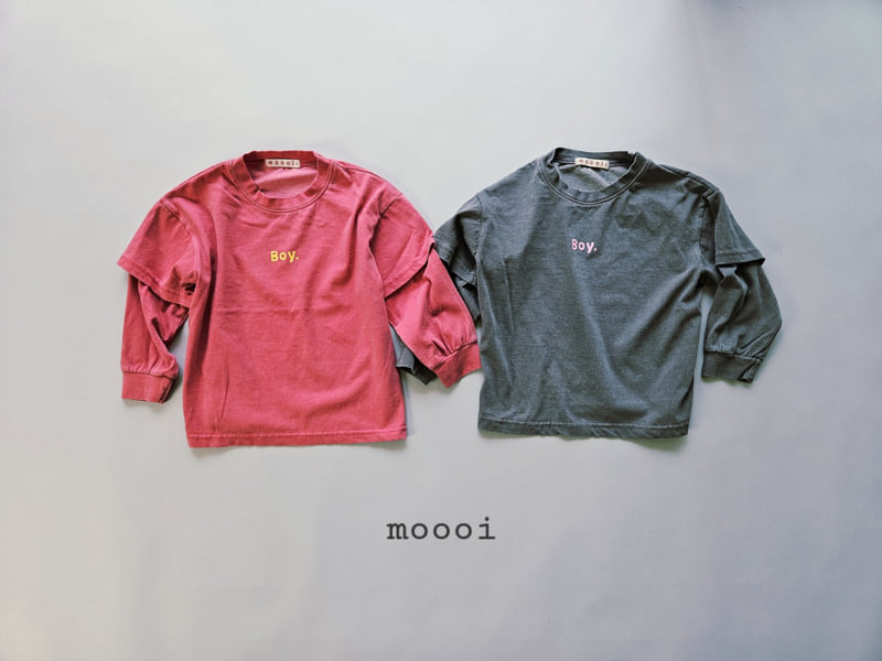 Mooi Store - Korean Children Fashion - #todddlerfashion - Boy Layered Pigment Tee - 5