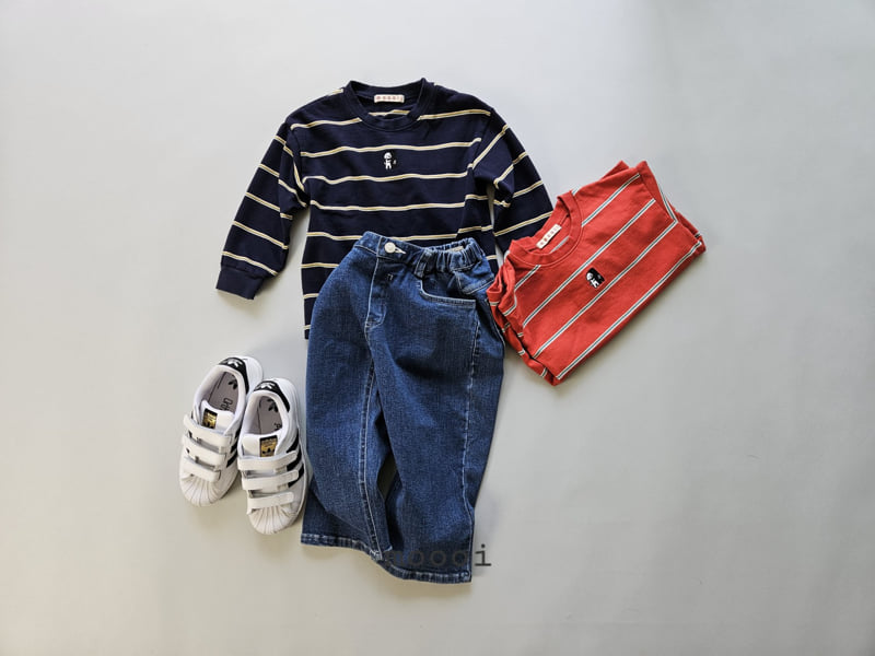 Mooi Store - Korean Children Fashion - #toddlerclothing - Dog Stripe R Tee