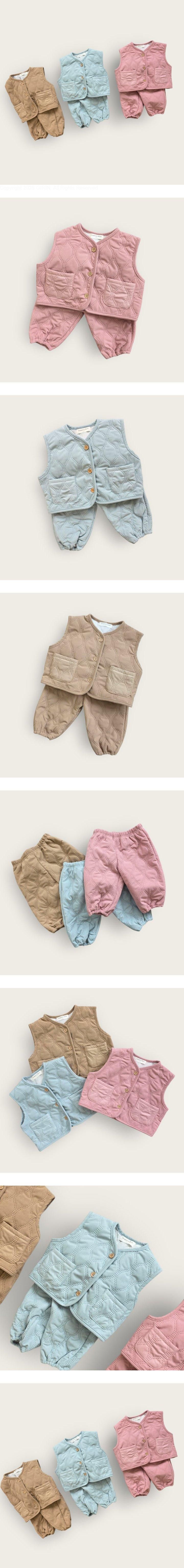Moran - Korean Baby Fashion - #babyfashion - Momo Vest Set