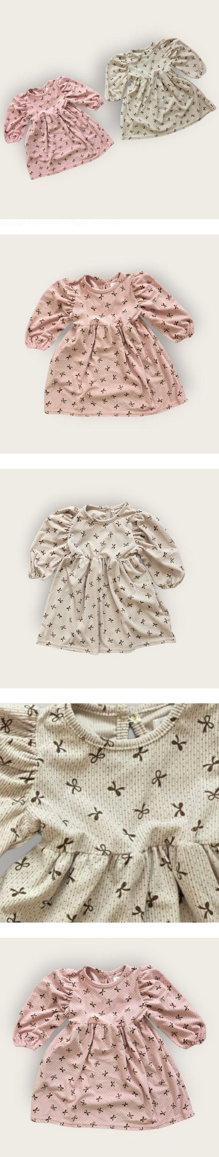 Moran - Korean Children Fashion - #Kfashion4kids - Fiori Ribbon One-piece