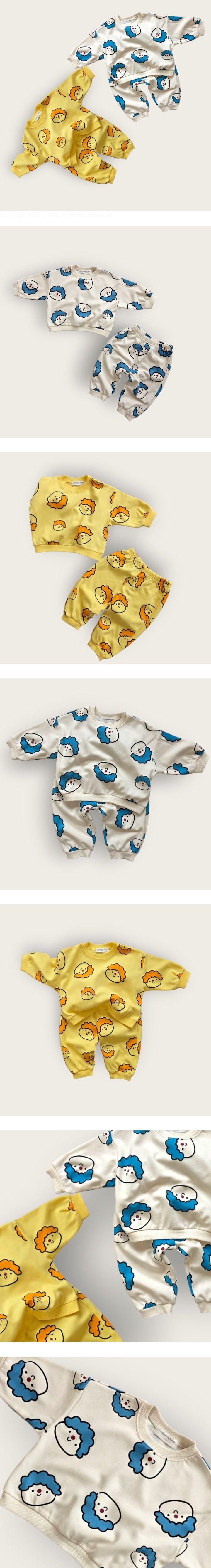 Moran - Korean Children Fashion - #magicofchildhood - Curly Top Bottom Set