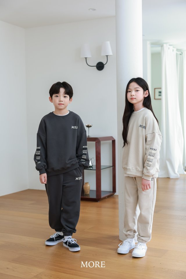 More - Korean Children Fashion - #toddlerclothing - Logo Top Bottom Set - 4