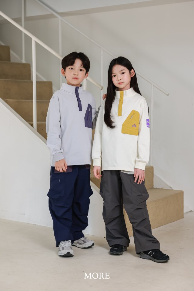 More - Korean Children Fashion - #todddlerfashion - Pocket High Collar Tee - 6