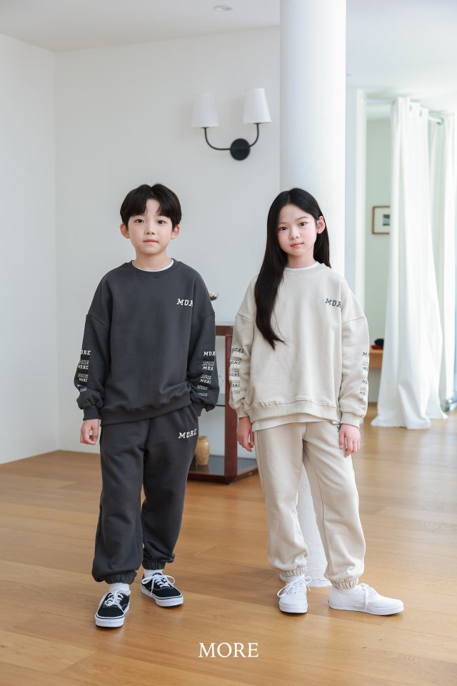 More - Korean Children Fashion - #toddlerclothing - Logo Top Bottom Set - 3