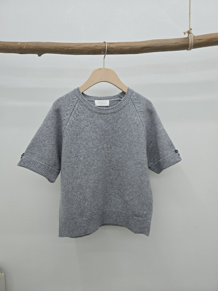 Most - Korean Women Fashion - #momslook - Roll-up Sleeved Knit Top - 2