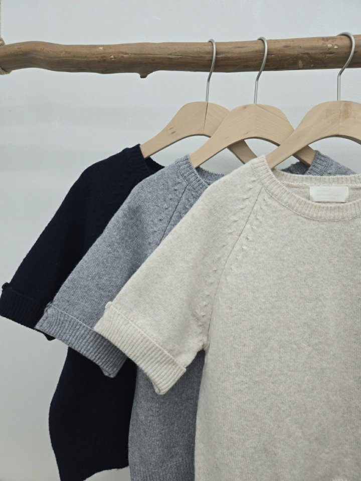 Most - Korean Women Fashion - #vintageinspired - Roll-up Sleeved Knit Top - 5
