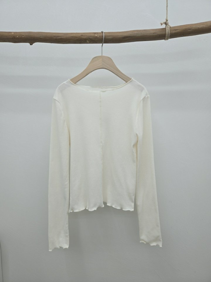 Most - Korean Women Fashion - #womensfashion - Wave Ribbed Tee
