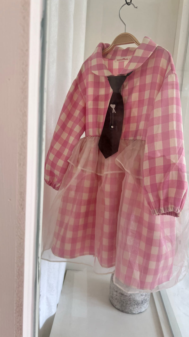 Mumunbaba - Korean Children Fashion - #childrensboutique - Check Sugar One-piece (Necktie Set) - 10