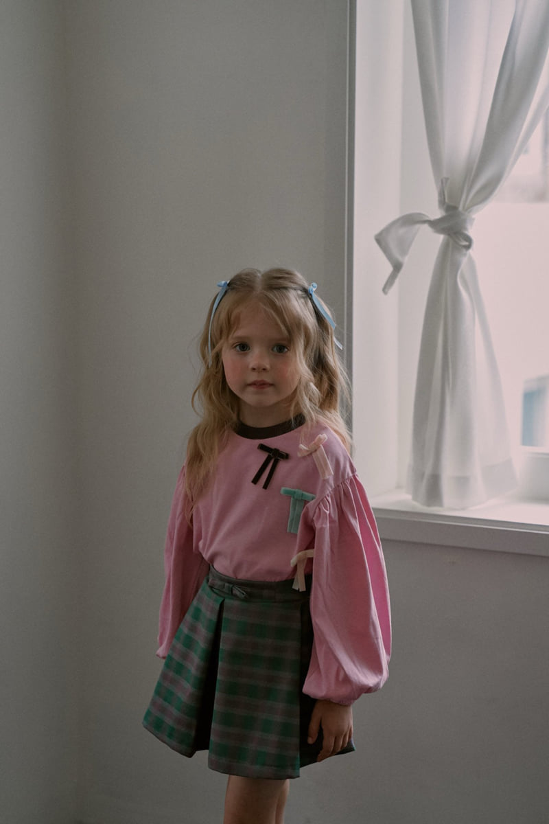 Mumunbaba - Korean Children Fashion - #childrensboutique - Check Berry Skirt - 3
