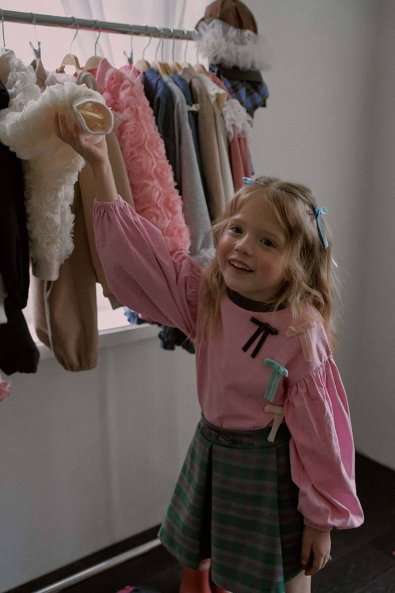 Mumunbaba - Korean Children Fashion - #childrensboutique - Check Berry Skirt - 4