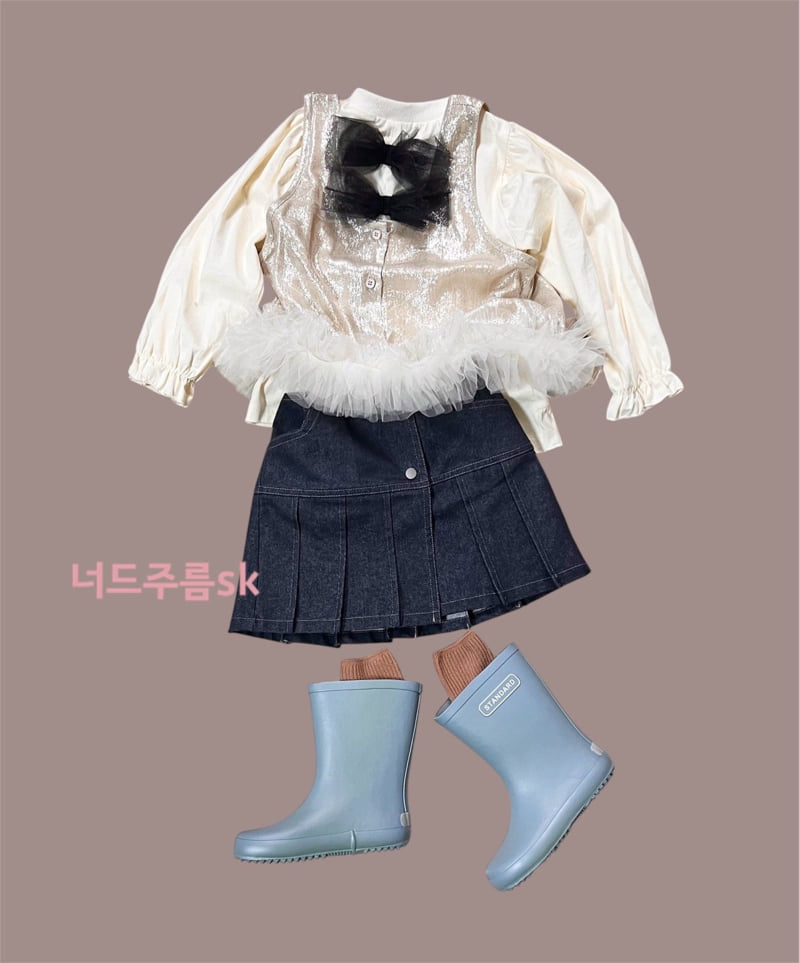 Mumunbaba - Korean Children Fashion - #designkidswear - Nerd Pleated Skirt