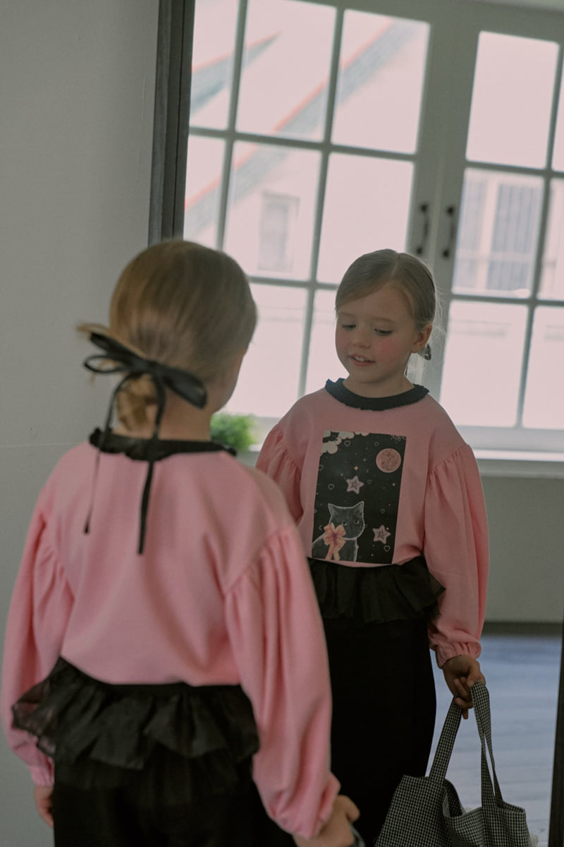 Mumunbaba - Korean Children Fashion - #discoveringself - Cat Moon Tee - 5