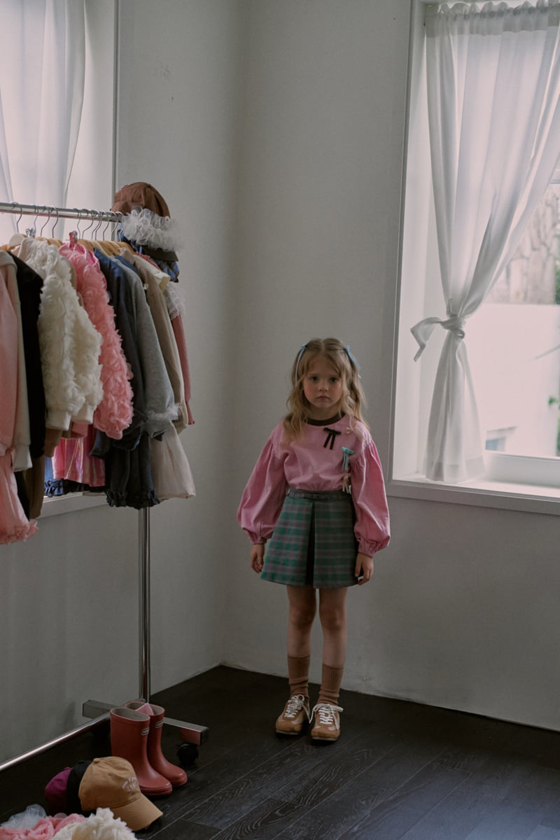 Mumunbaba - Korean Children Fashion - #discoveringself - Check Berry Skirt - 5