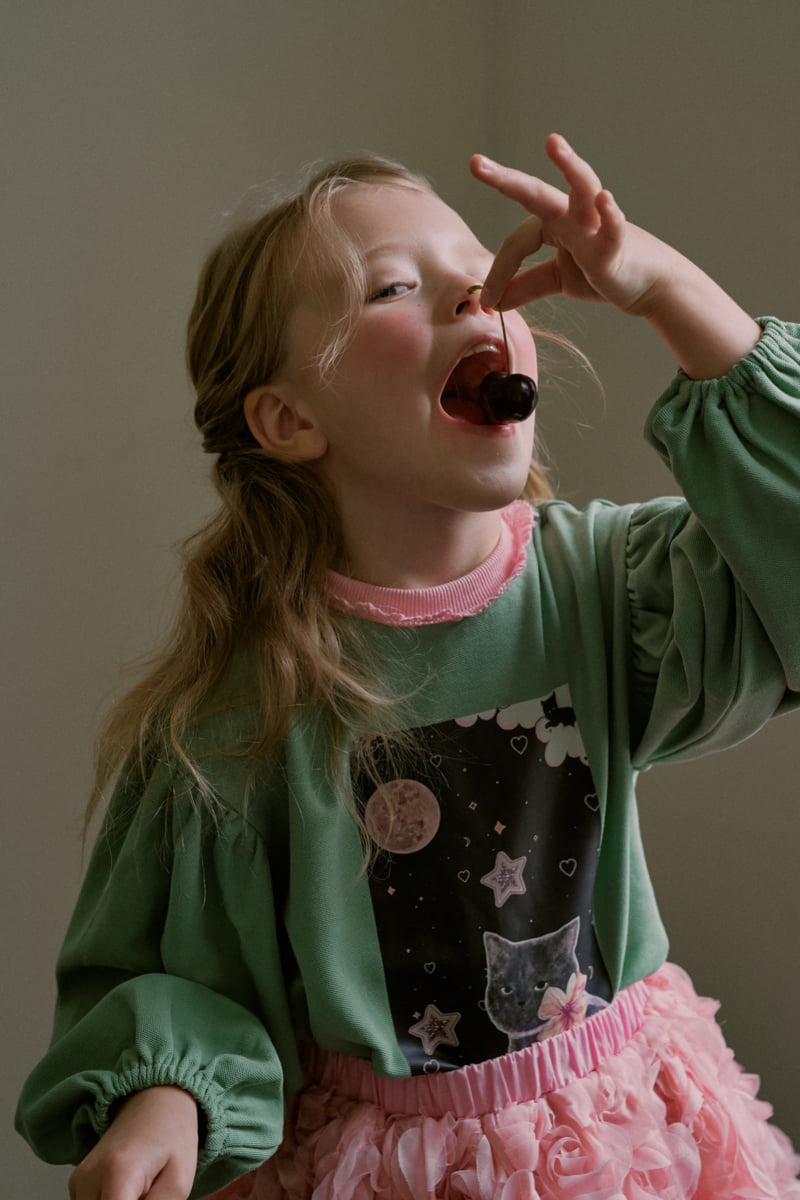 Mumunbaba - Korean Children Fashion - #fashionkids - Cat Moon Tee - 6