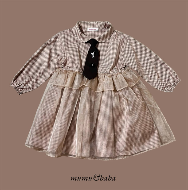 Mumunbaba - Korean Children Fashion - #fashionkids - Check Sugar One-piece (Necktie Set) - 12