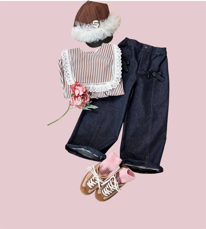 Mumunbaba - Korean Children Fashion - #fashionkids - Nerd Denim Pants - 11