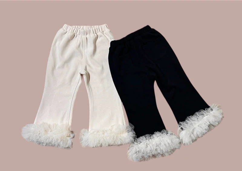 Mumunbaba - Korean Children Fashion - #fashionkids - Creamy Bootcut Pants - 10