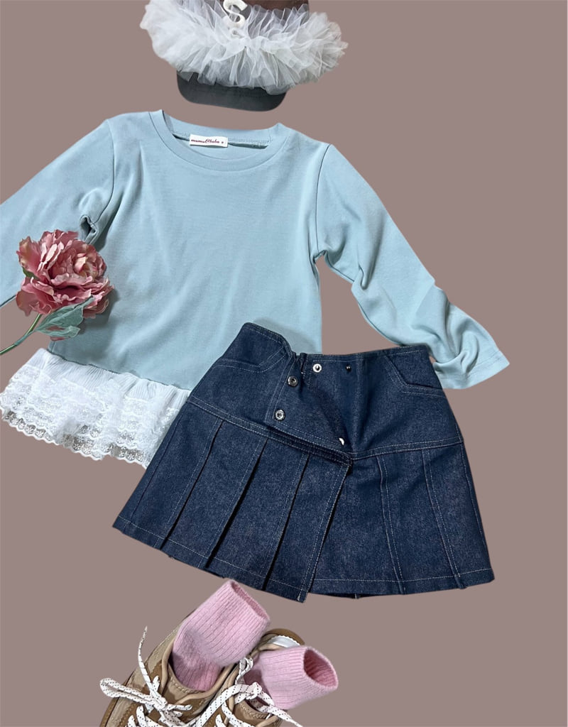 Mumunbaba - Korean Children Fashion - #fashionkids - Nerd Pleated Skirt - 3