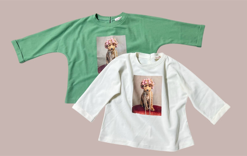 Mumunbaba - Korean Children Fashion - #kidsshorts - Pearl Dog Tee - 11