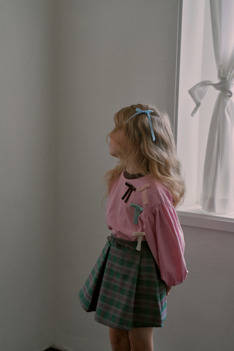 Mumunbaba - Korean Children Fashion - #kidsshorts - Check Berry Skirt - 7