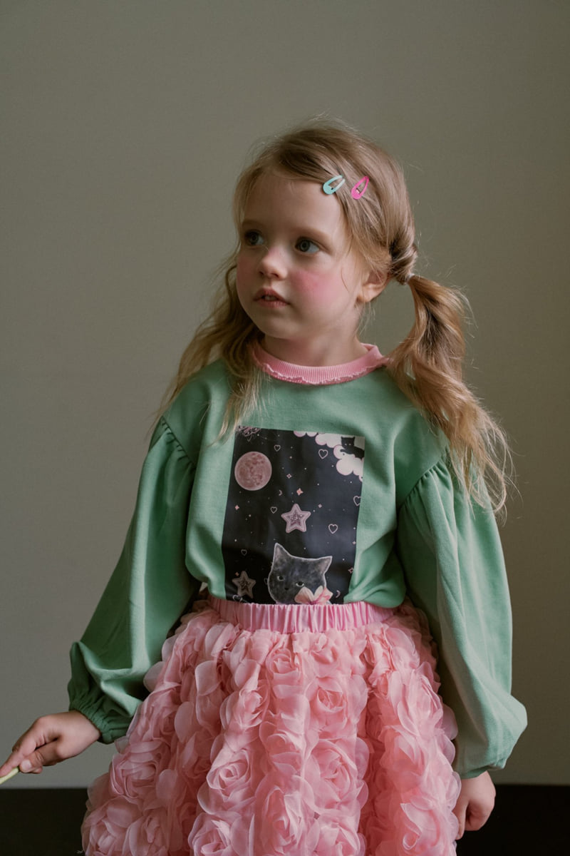 Mumunbaba - Korean Children Fashion - #kidsstore - Cat Moon Tee - 8
