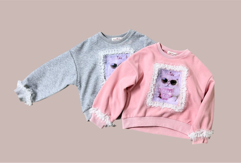 Mumunbaba - Korean Children Fashion - #kidzfashiontrend - Frill Cat Tee - 12