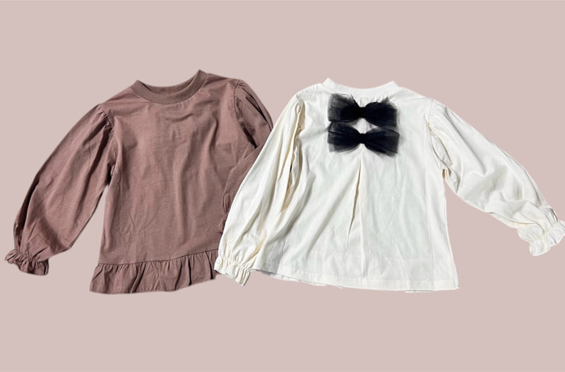 Mumunbaba - Korean Children Fashion - #littlefashionista - Bubble Cream Tee - 12